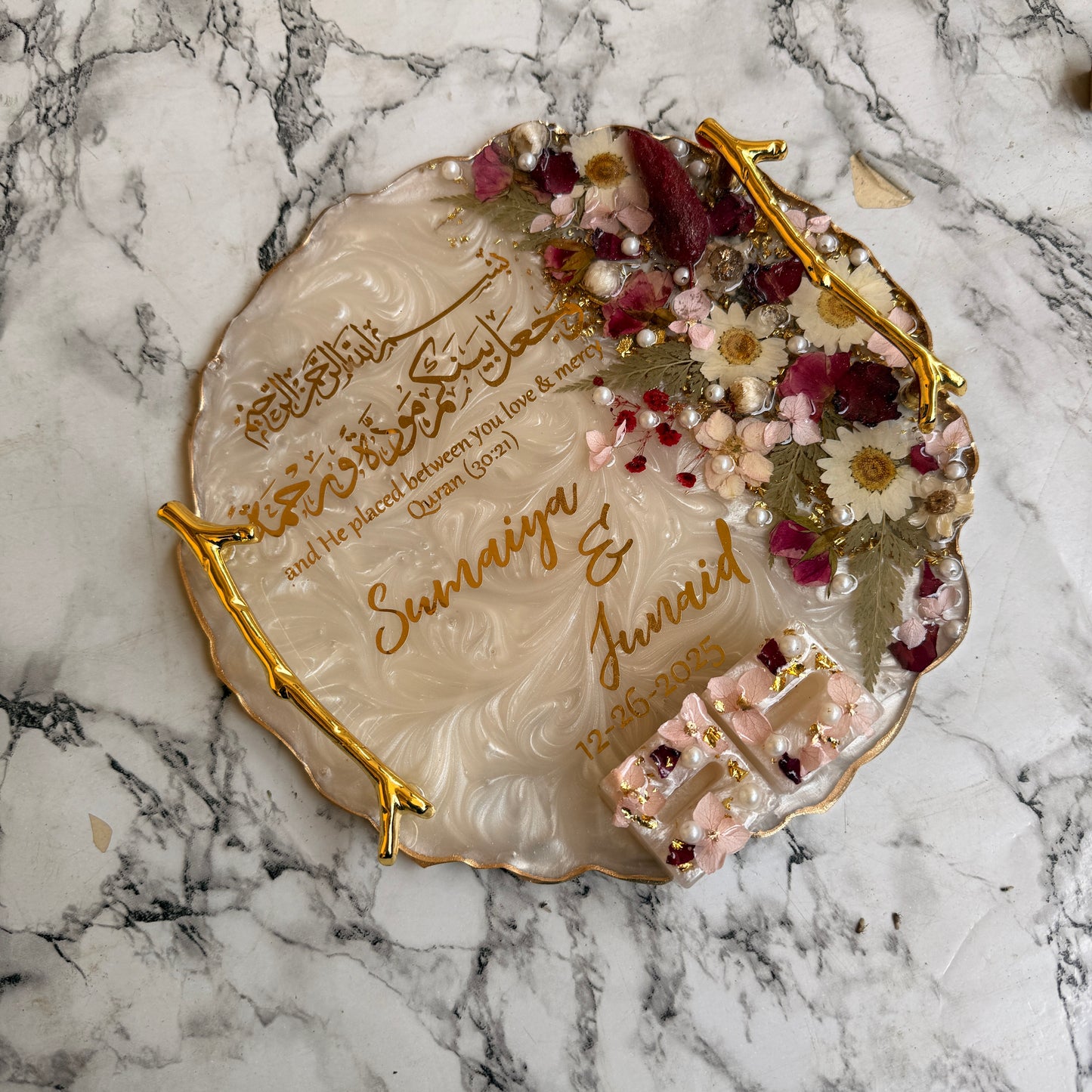 Gulab Engagement Resin Tray | ring holders