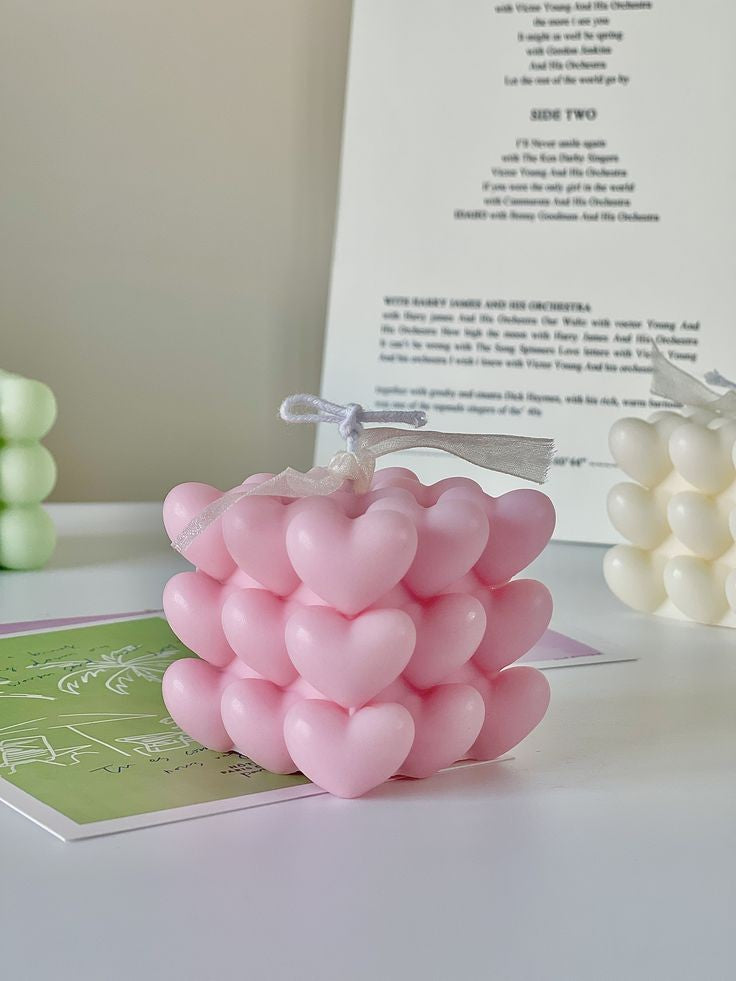 Heart Bubble Candle