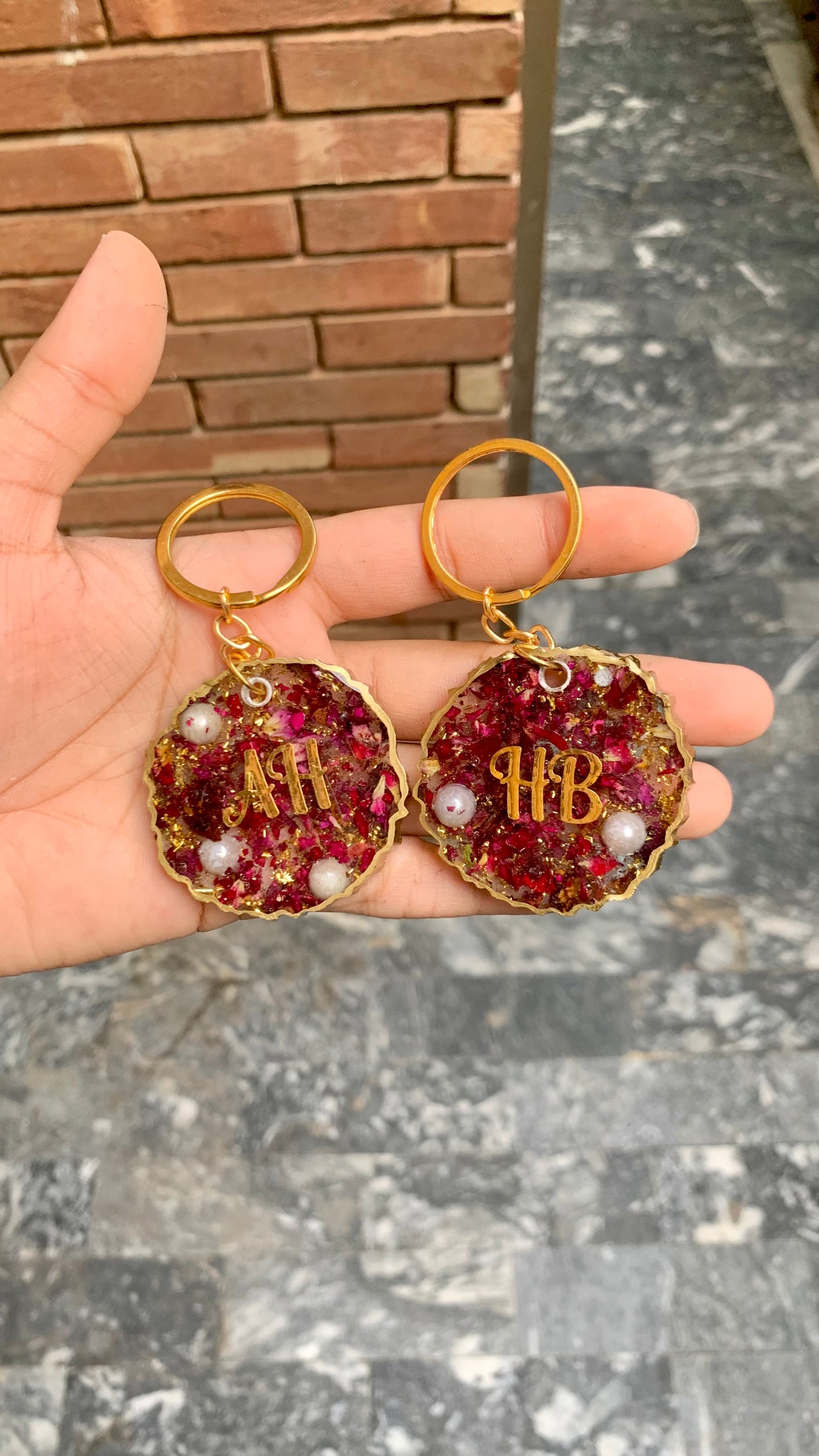 Rose Petals keychain