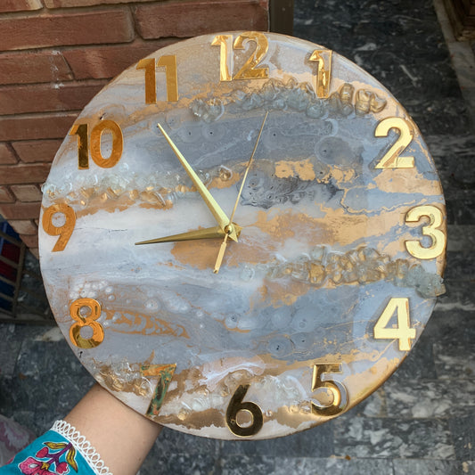 Resin Geode Wall Clock