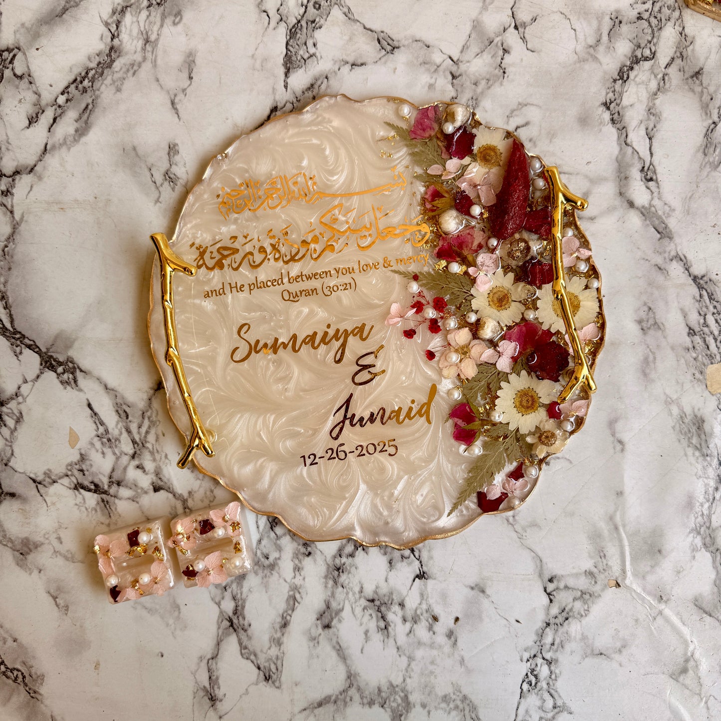 Gulab Engagement Resin Tray | ring holders