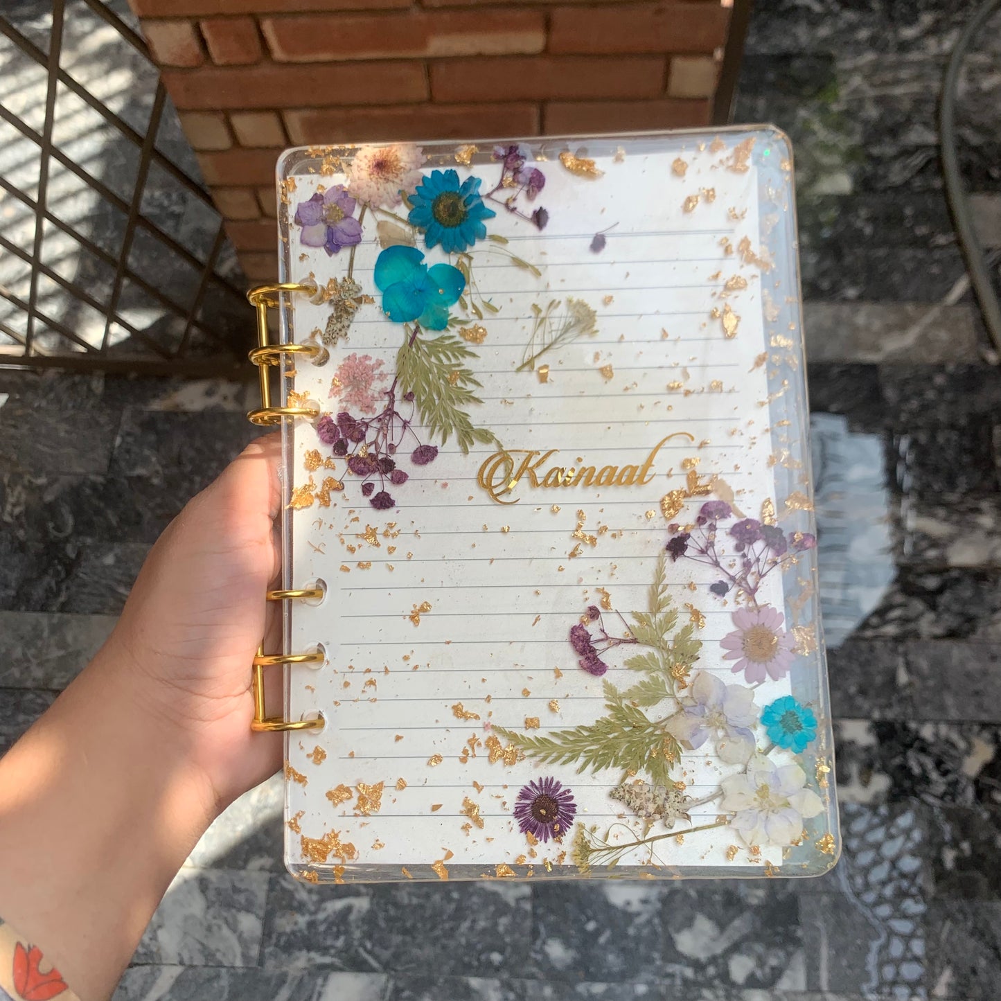 A5 Floral Resin Diary | Journal