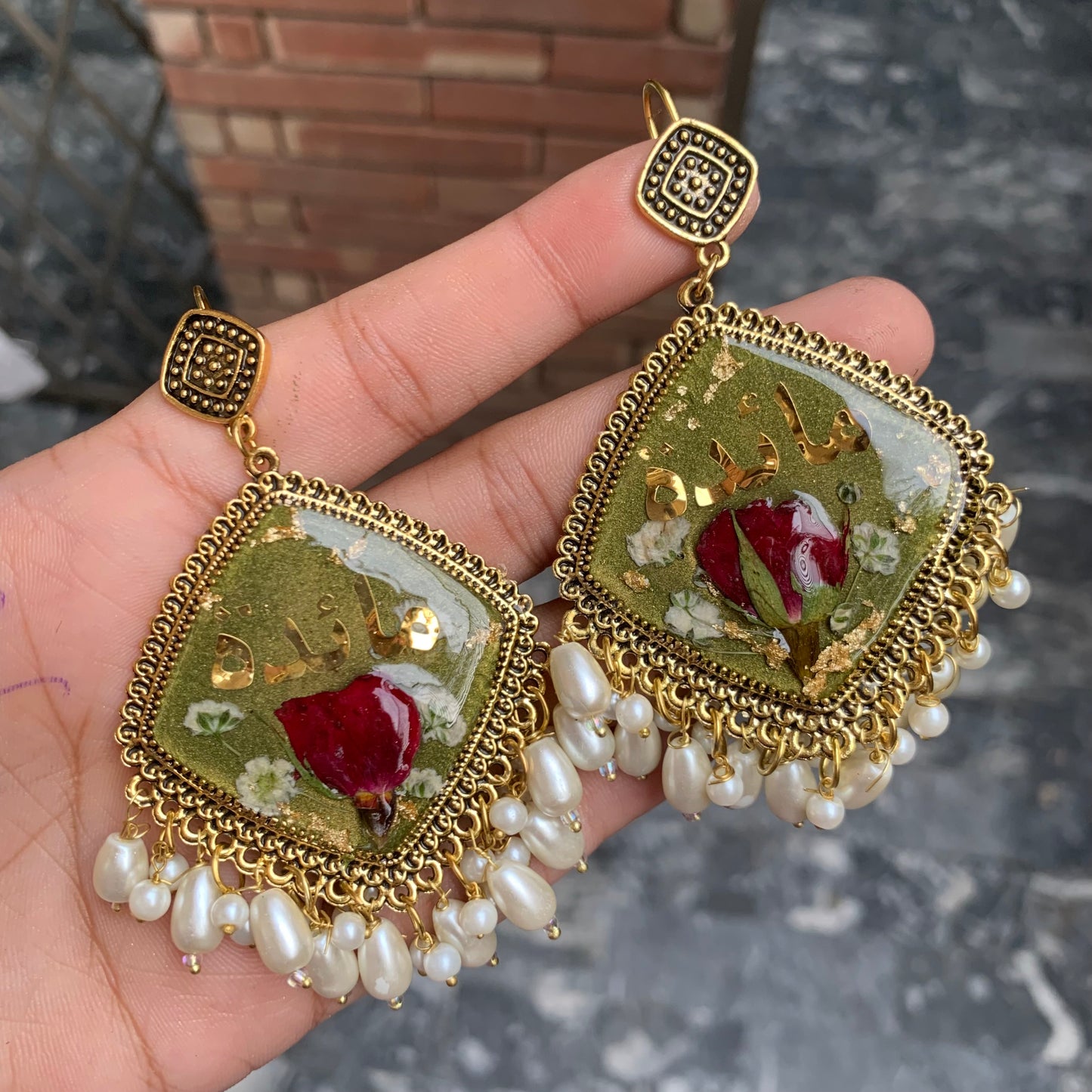 Olive Rose Jhumka