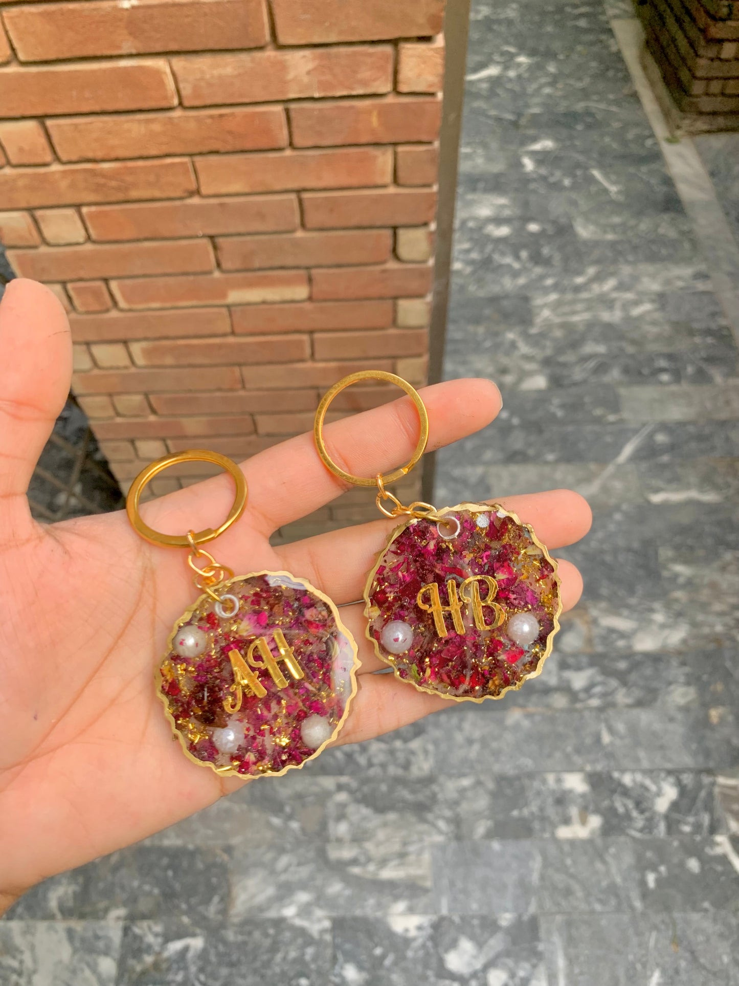 Rose Petals keychain