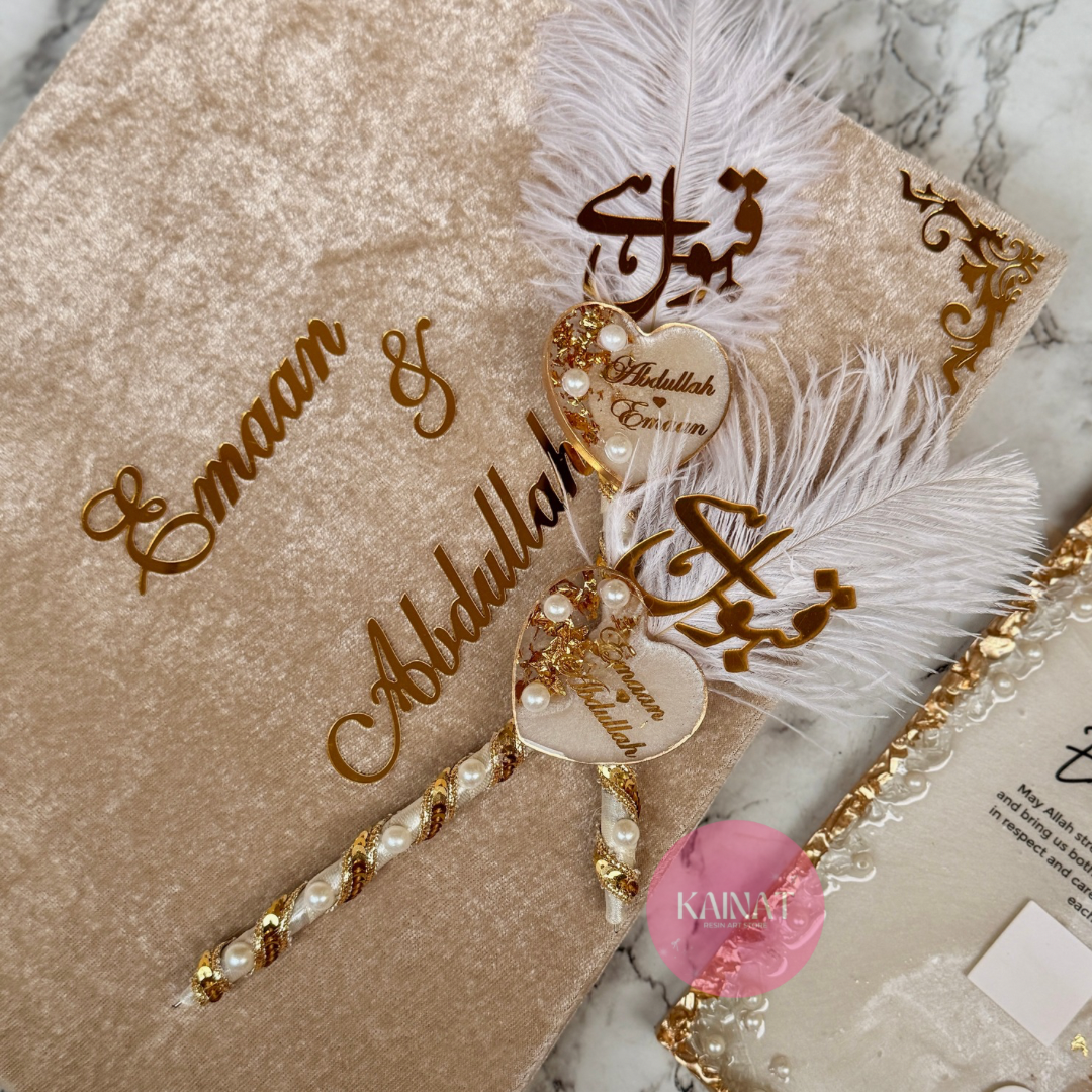 Resin Nikkah Nama | Velvet Booklet