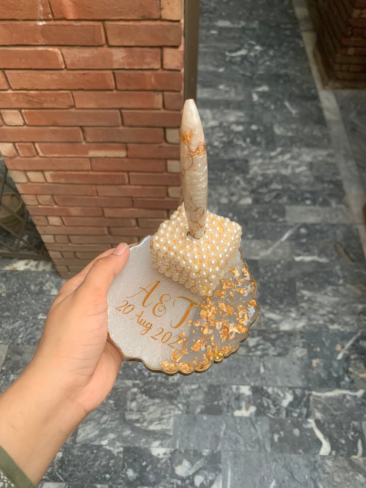Resin Nikkah Pearl Tray