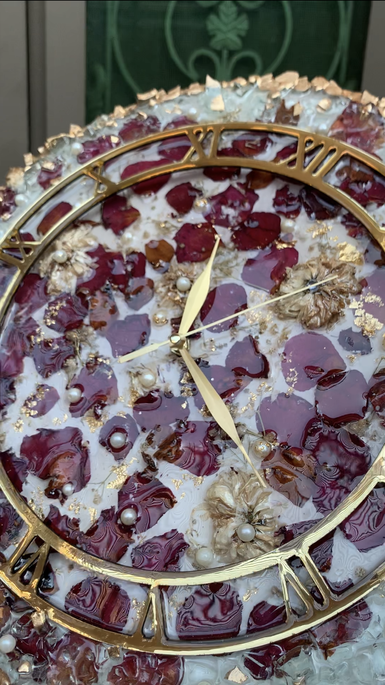 Rose Petals Clock