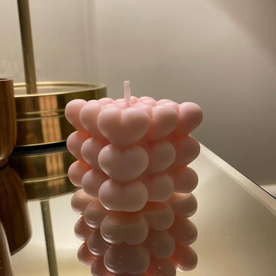 Heart Bubble Candle