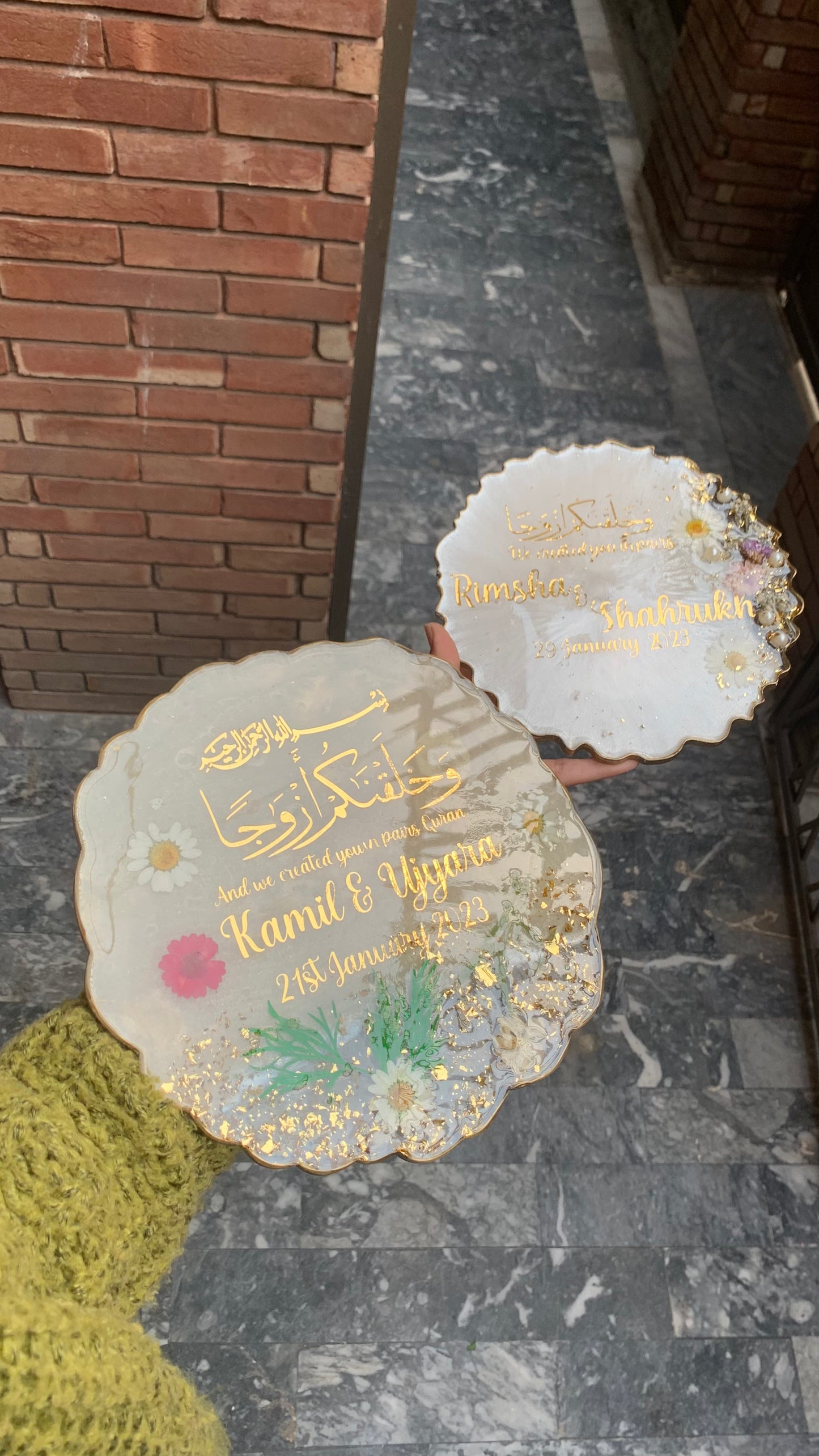 Elegant 3D Floral Plaques