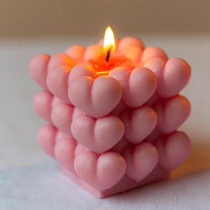 Heart Bubble Candle