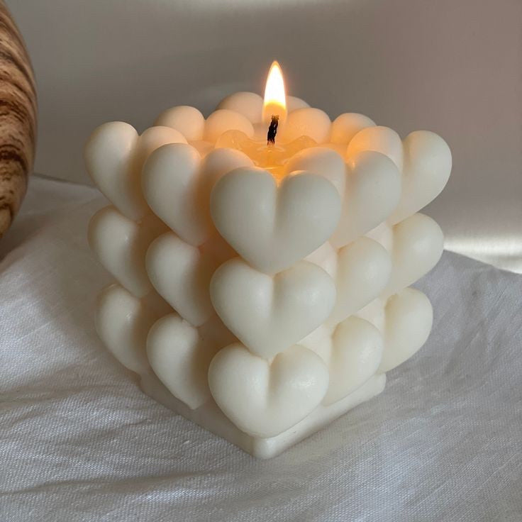 Heart Bubble Candle