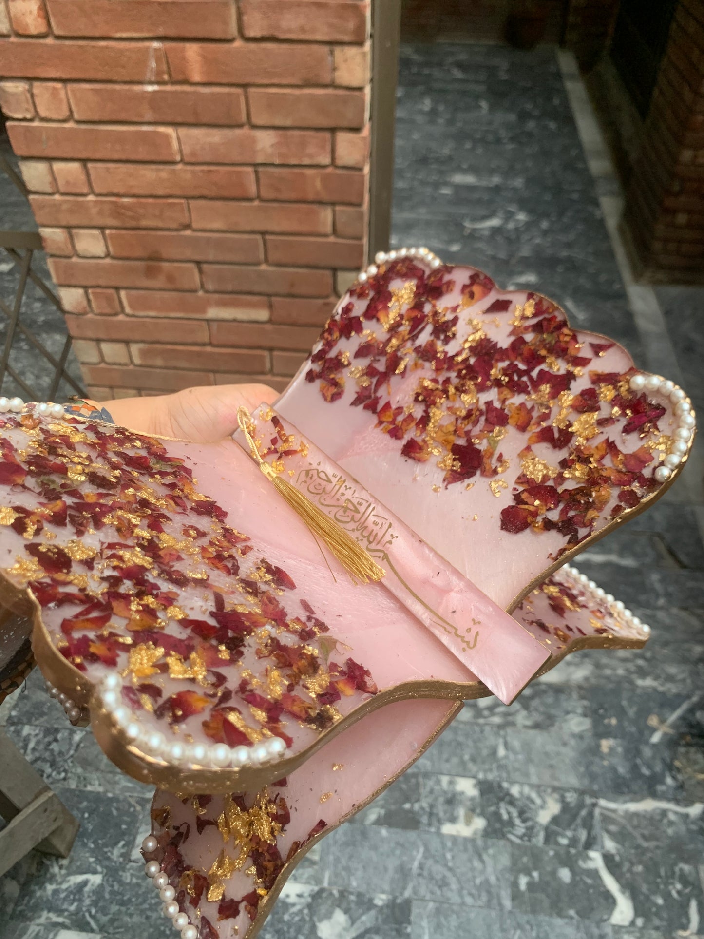 Pink Rose Resin Rehal