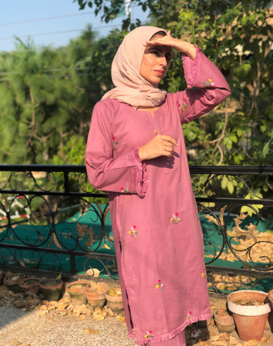 Lilac Floral Suit
