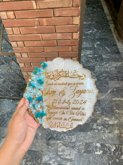 Resin Wedding Plaque