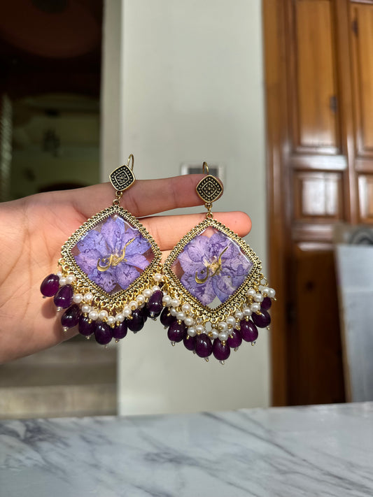 Lilac Jhumka