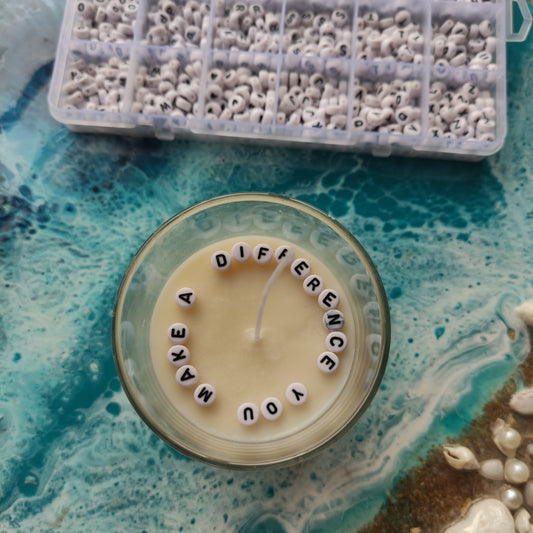 Secret Message Glass Jar Candle