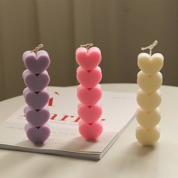 Lots of Love | Heart Pillar Candle