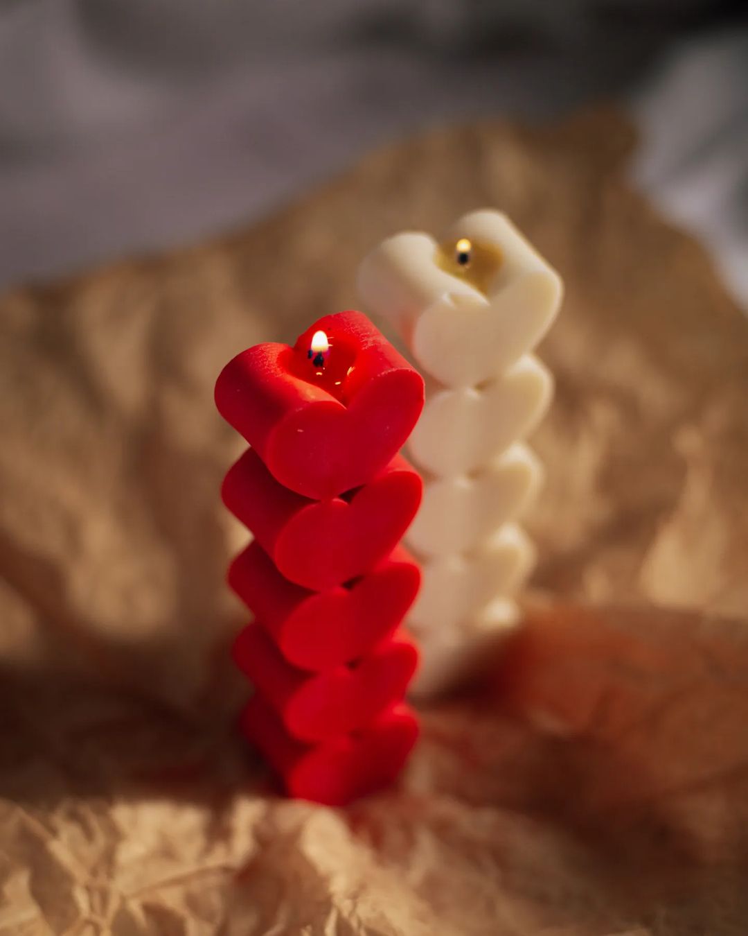 Lots of Love | Heart Pillar Candle