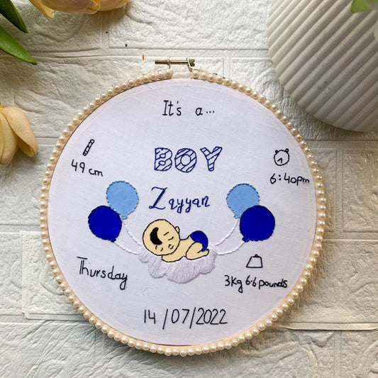 It's a boy! Embroidery Hoop