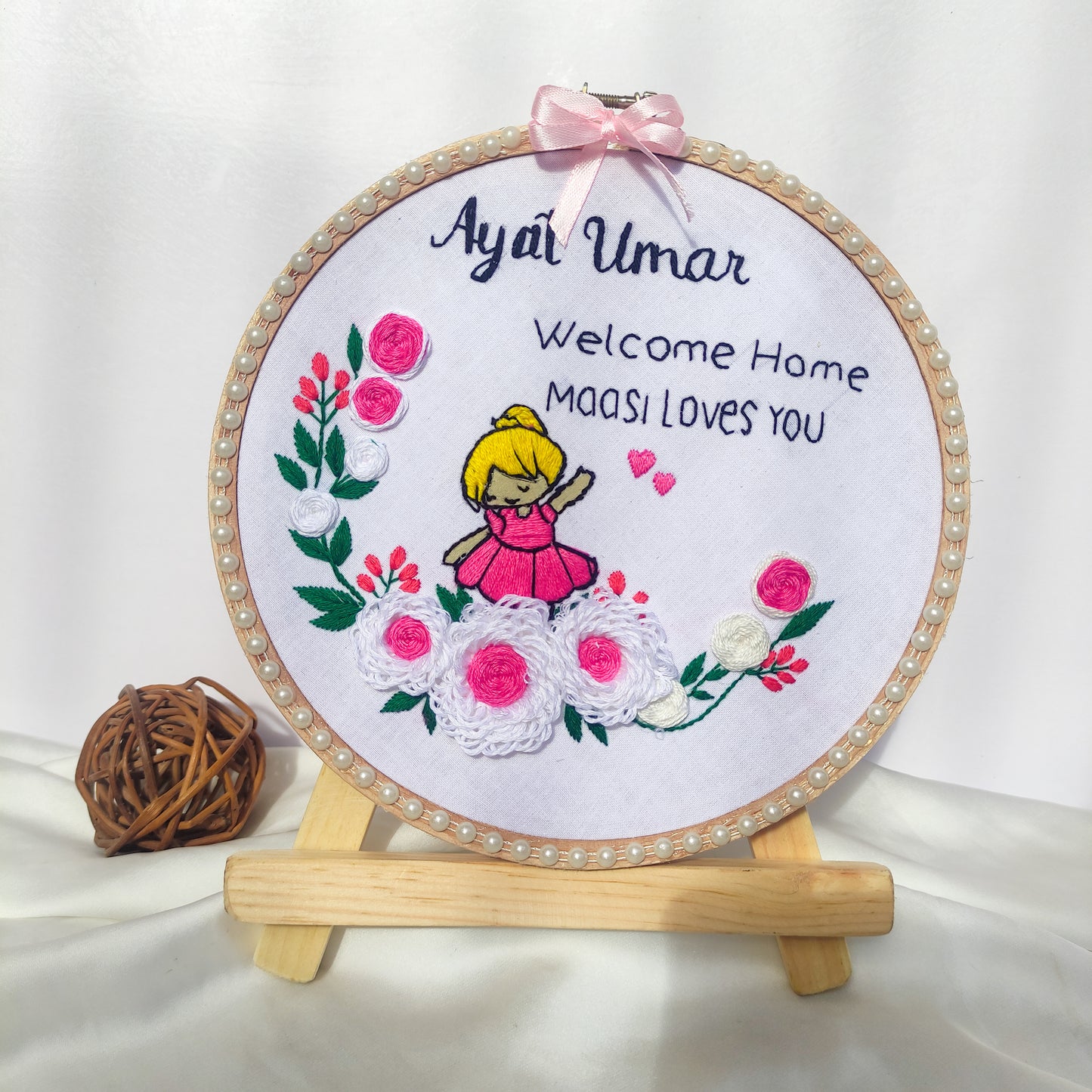 Baby Welcome ! Embroidery Hoop