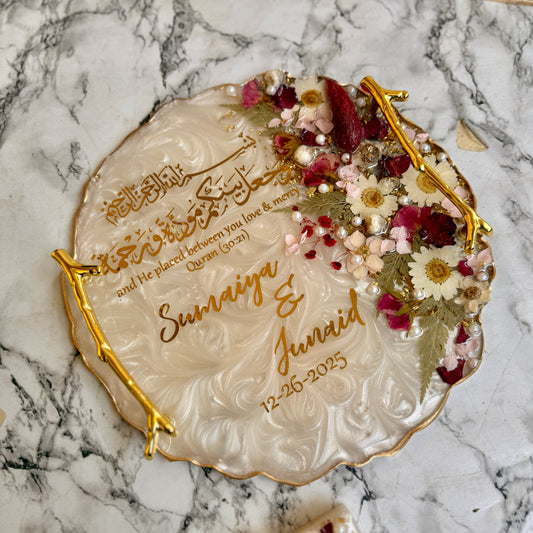 Gulab Engagement Resin Tray | ring holders