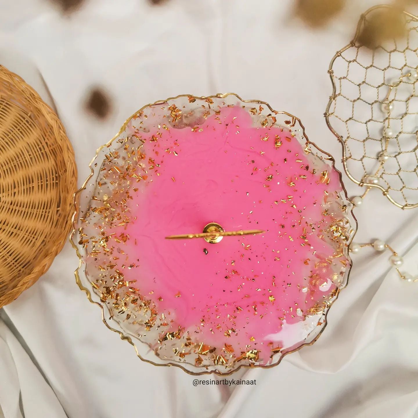 Resin Cake Stand | Rose Pink