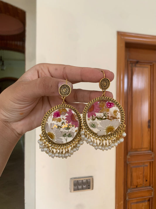 Floral Jhumka Golden