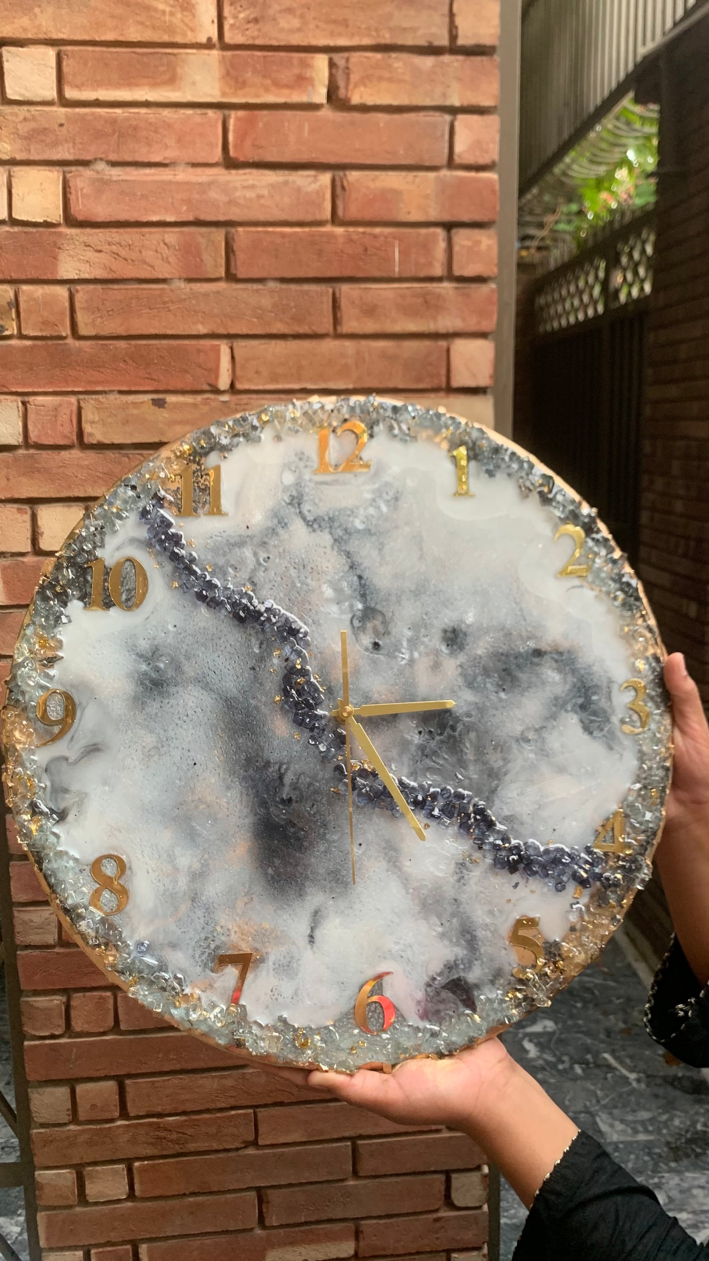 Resin Geode Clock