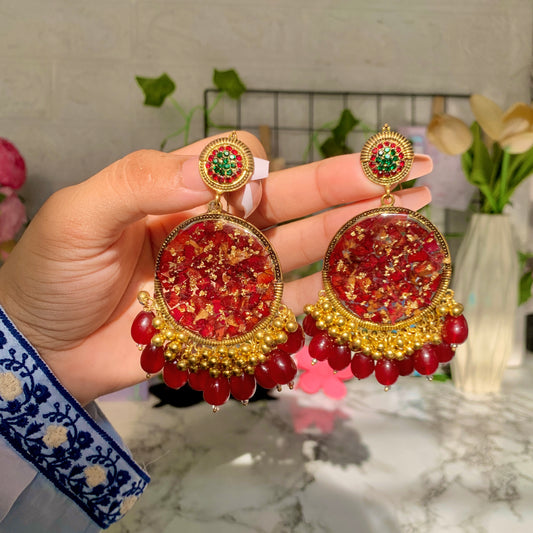 Rose Petals Jhumka