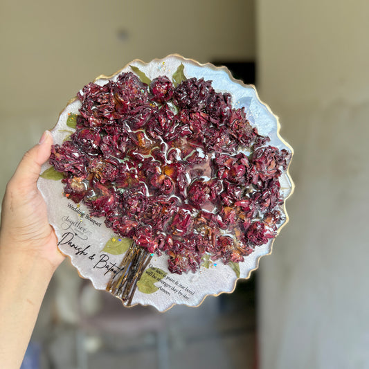 Roses Bouquet Resin Preservation