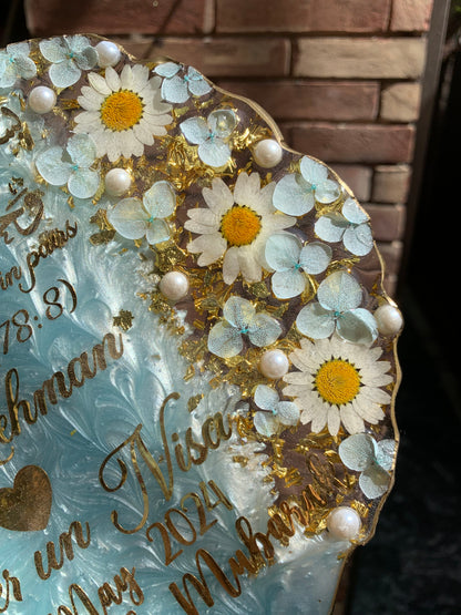 Resin Weddinhg Plaque