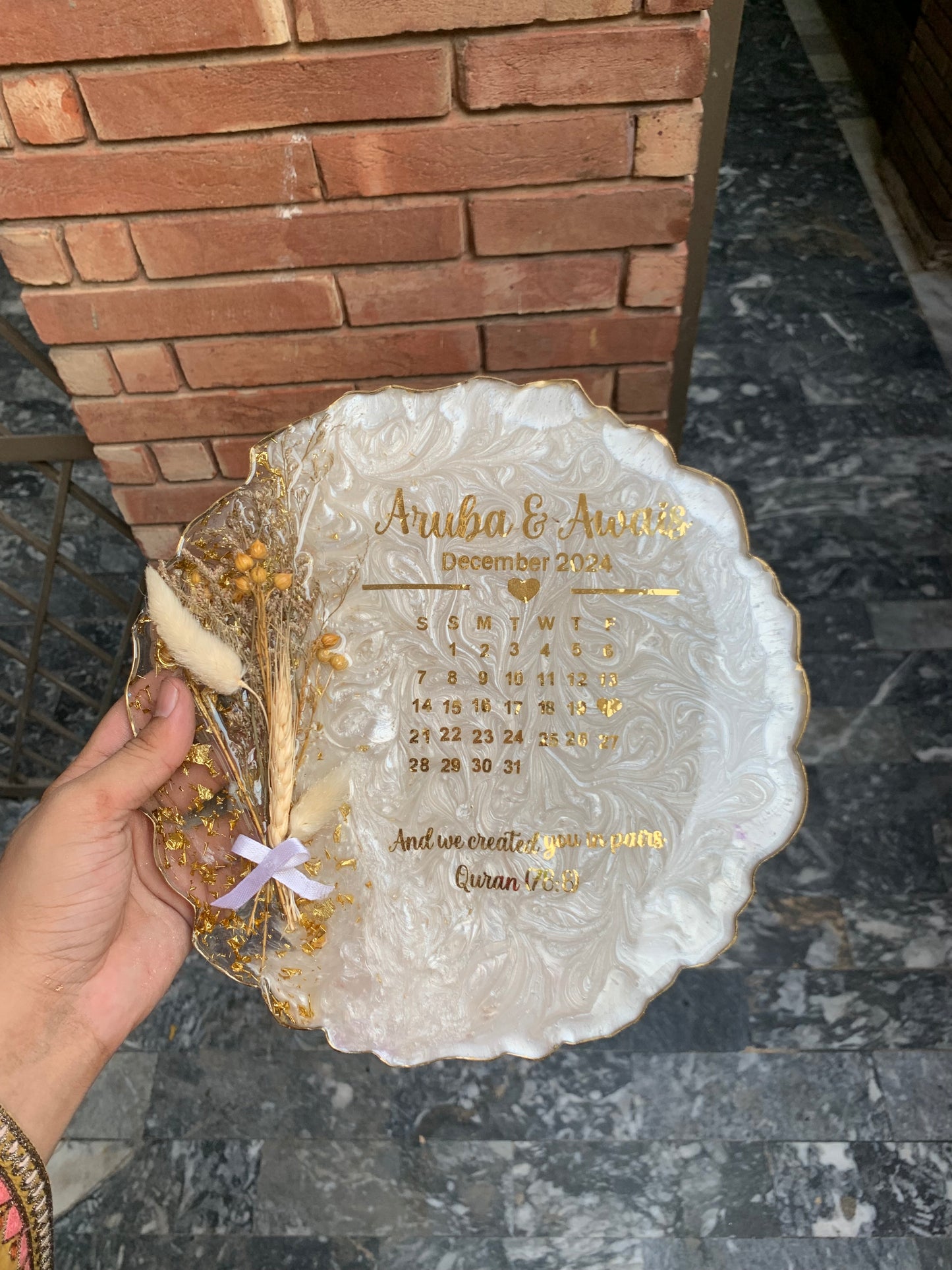 Calendar Wedding Plaque