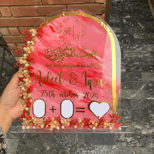 Acrylic Nikkah Thumb Board