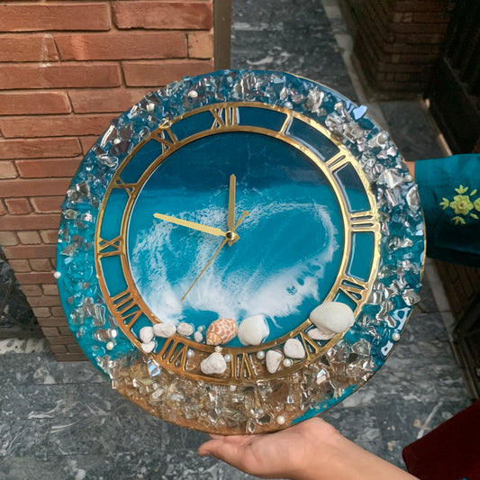 Resin Ocean themed Clock