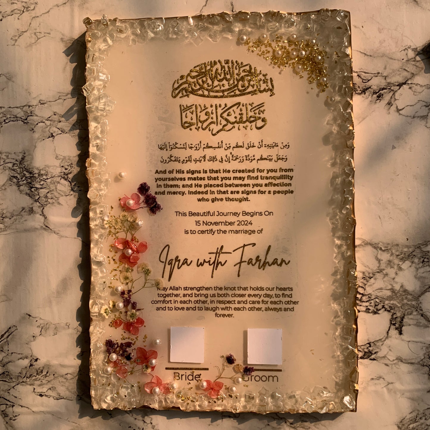 Resin Nikkah Nama