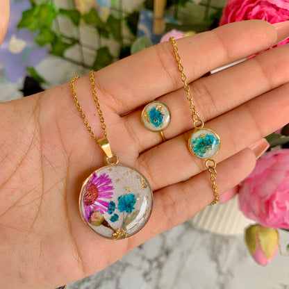 Floral Ferozi Jewelry Set