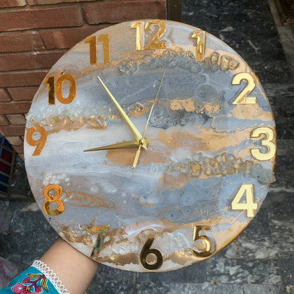 Resin Geode Wall Clock