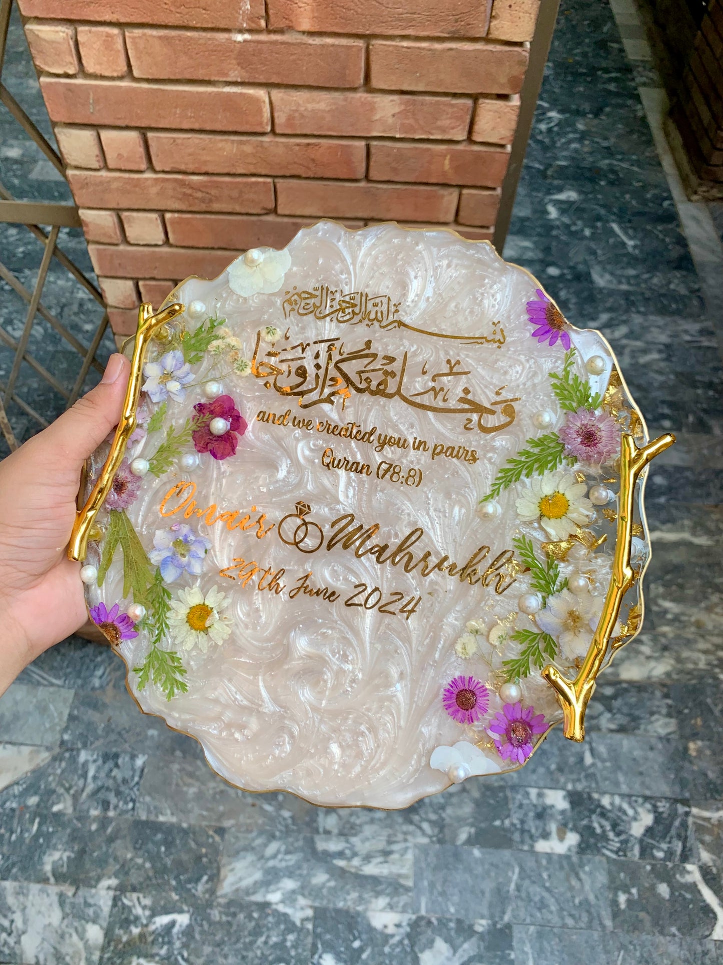 Floral Garden Themed Tray