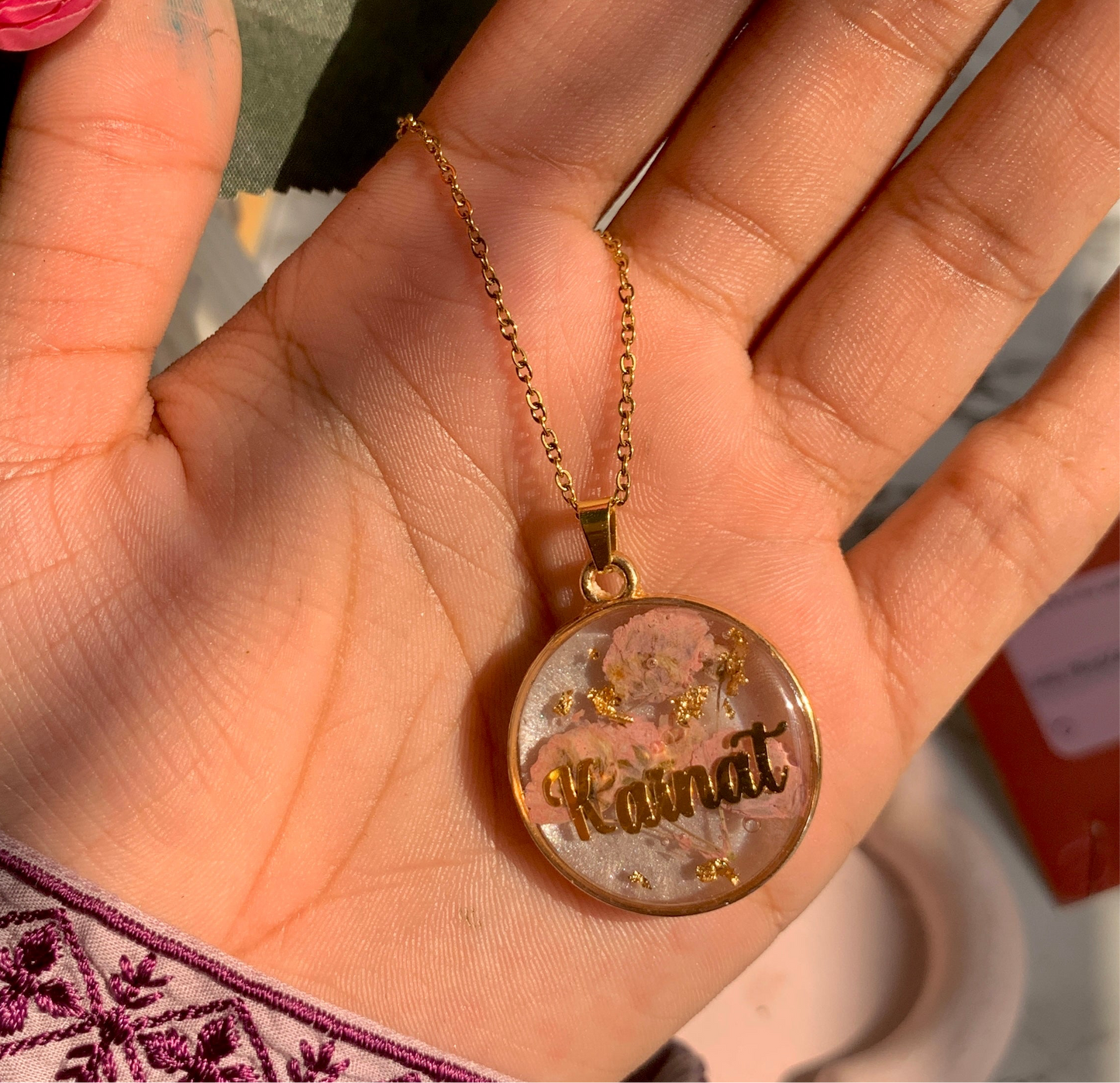 Pink Name Pendant