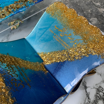 Resin Hints of blue Rehal | Book Holder