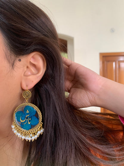 Ocean Blue Jhumka