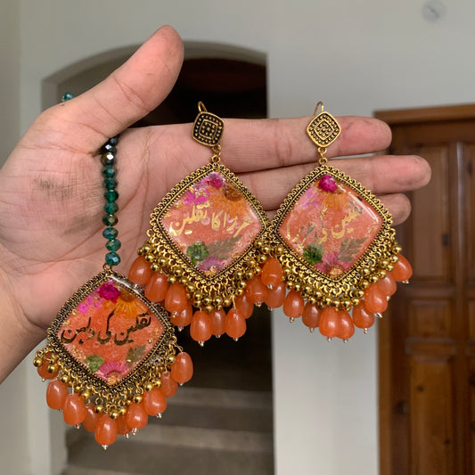 Mehndi Resin Jhumkay