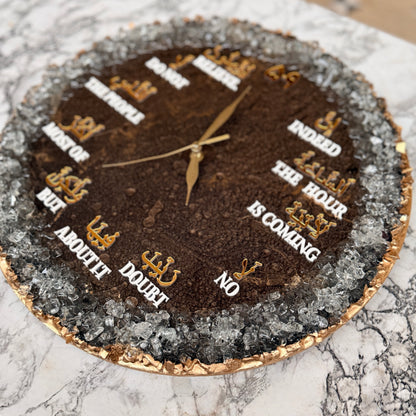 Resin Geode Clock Arabic Numbers