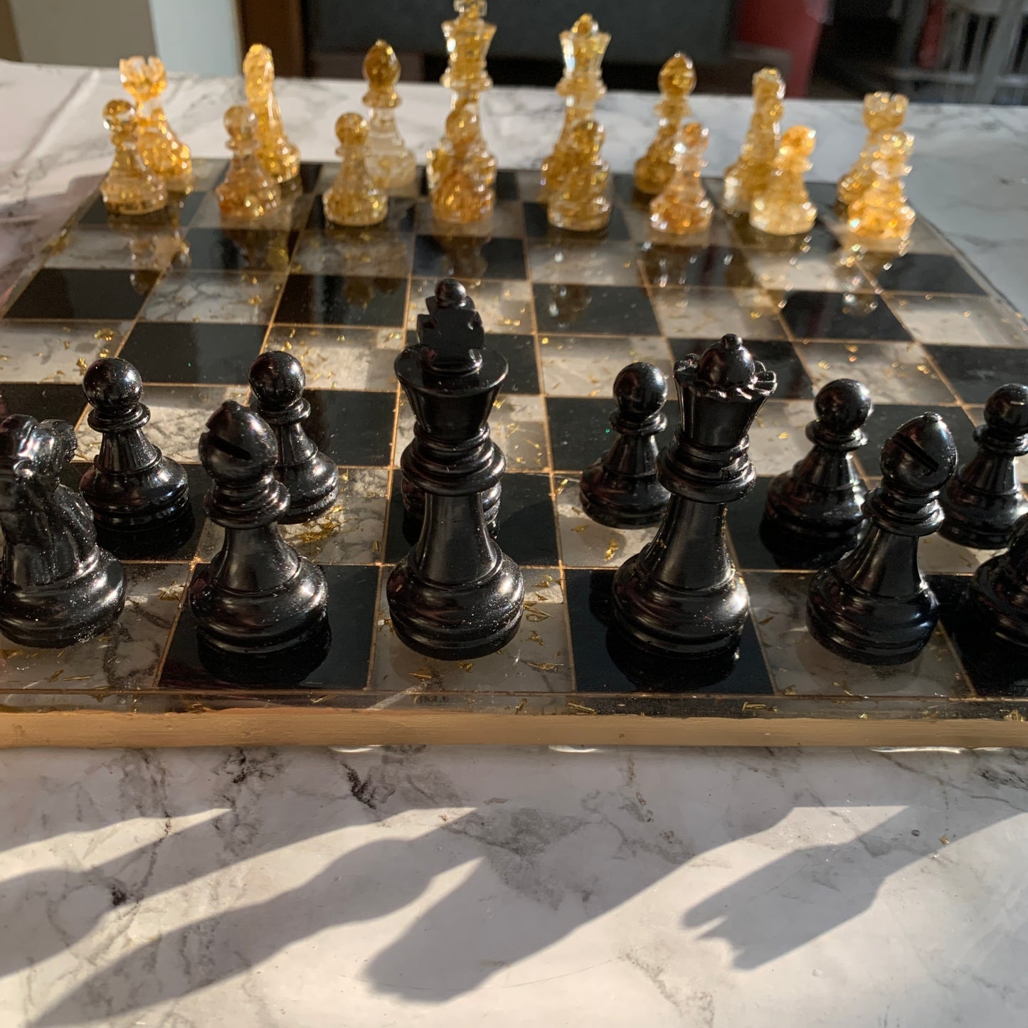 Resin Chess Board Game