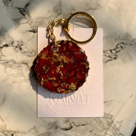 Rose Petals Keychain