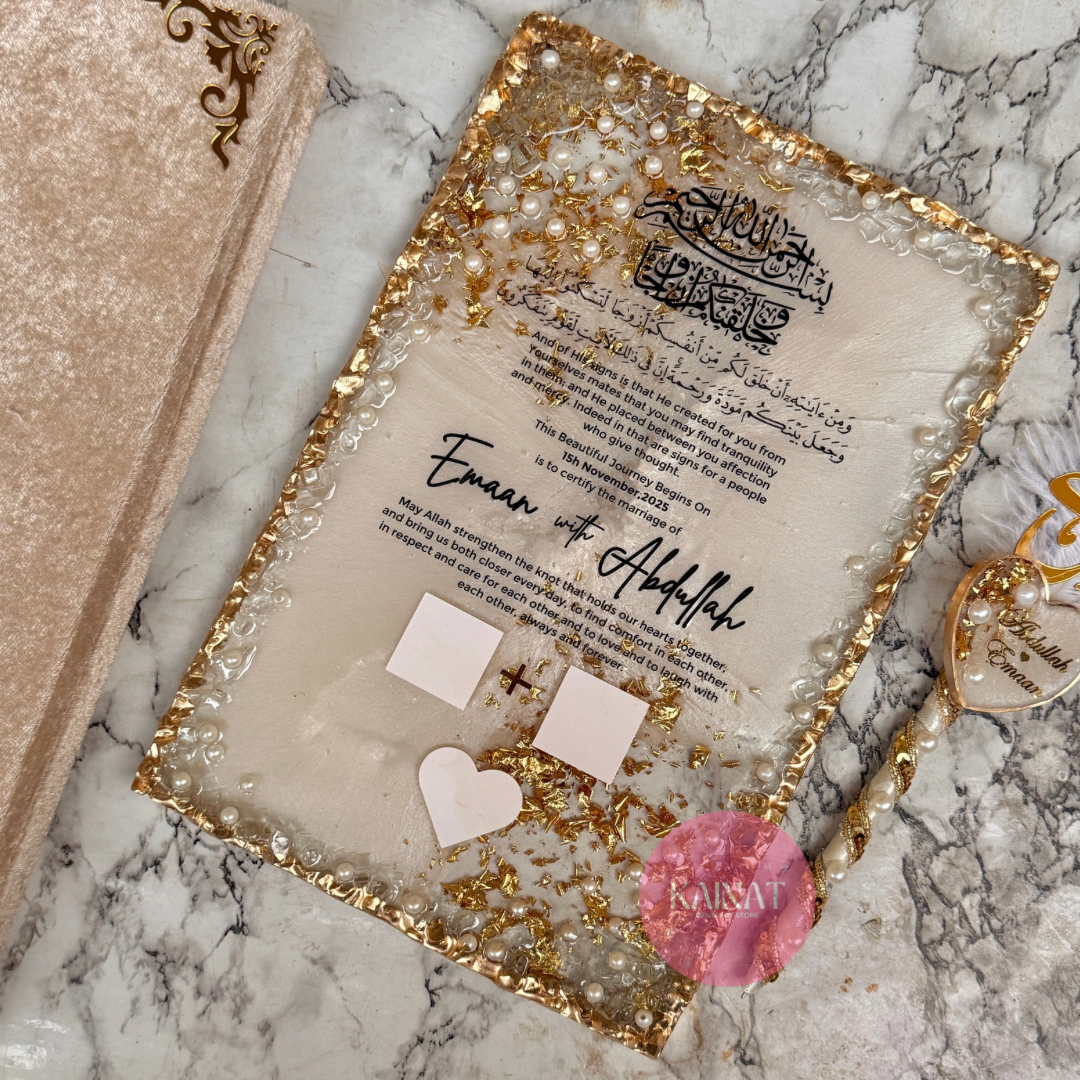 Resin Nikkah Nama | Velvet Booklet