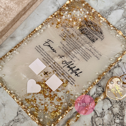 Resin Nikkah Nama | Velvet Booklet