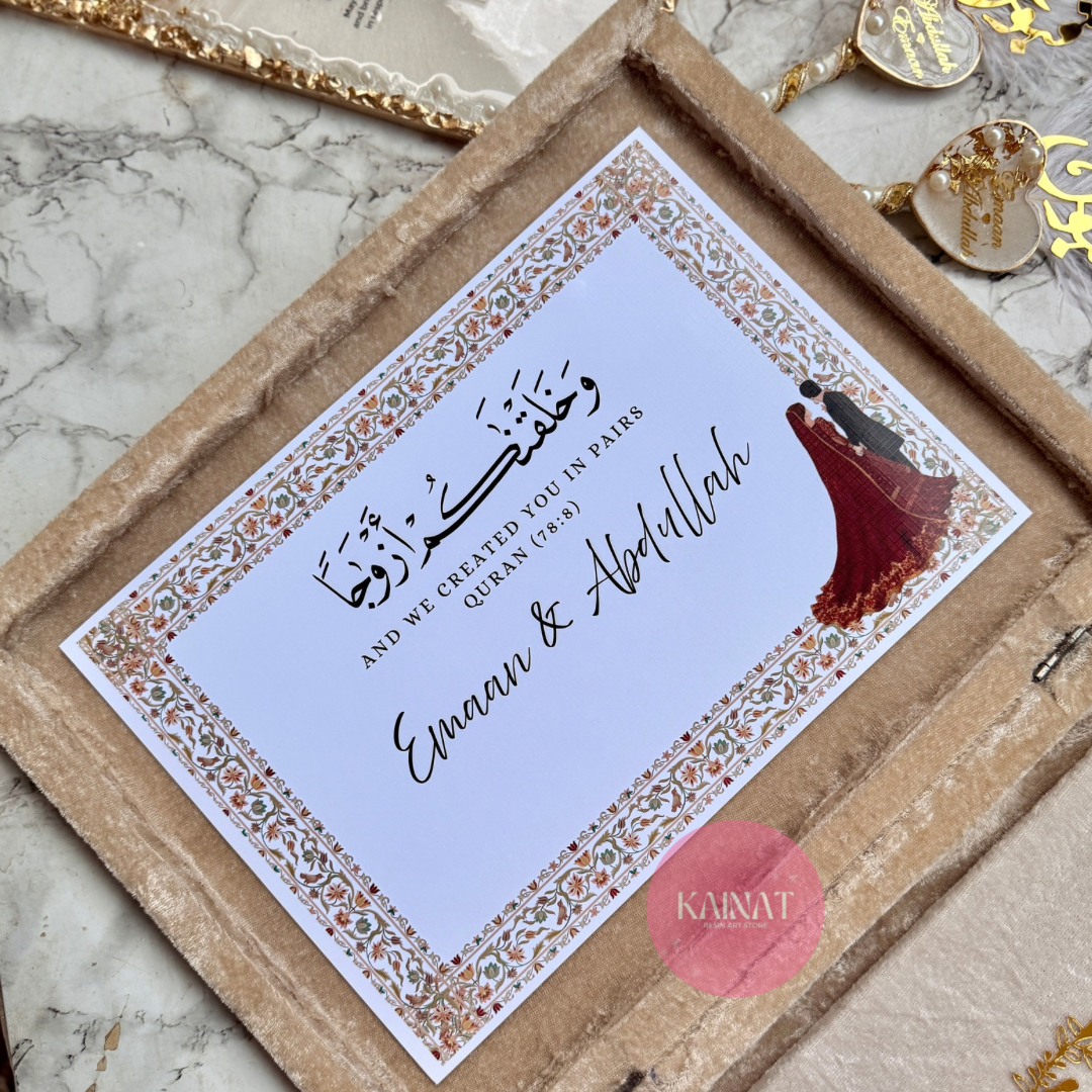 Resin Nikkah Nama | Velvet Booklet