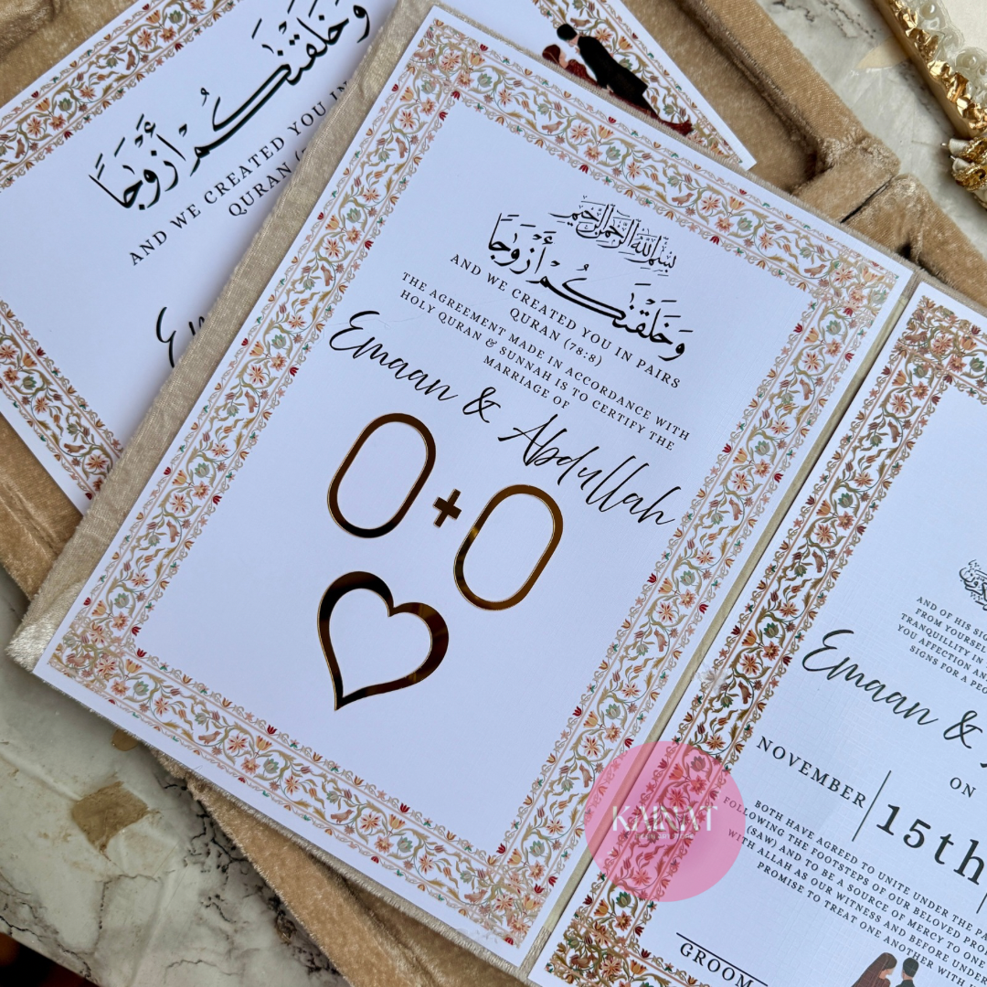 Resin Nikkah Nama | Velvet Booklet