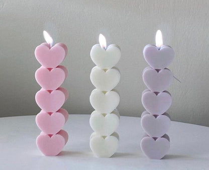 Lots of Love | Heart Pillar Candle